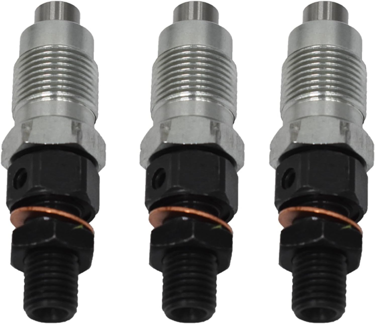 munirater 3-Pack Fuel Injectors Replacement for Kubota D722 D782 D902 Engine 16001-53000