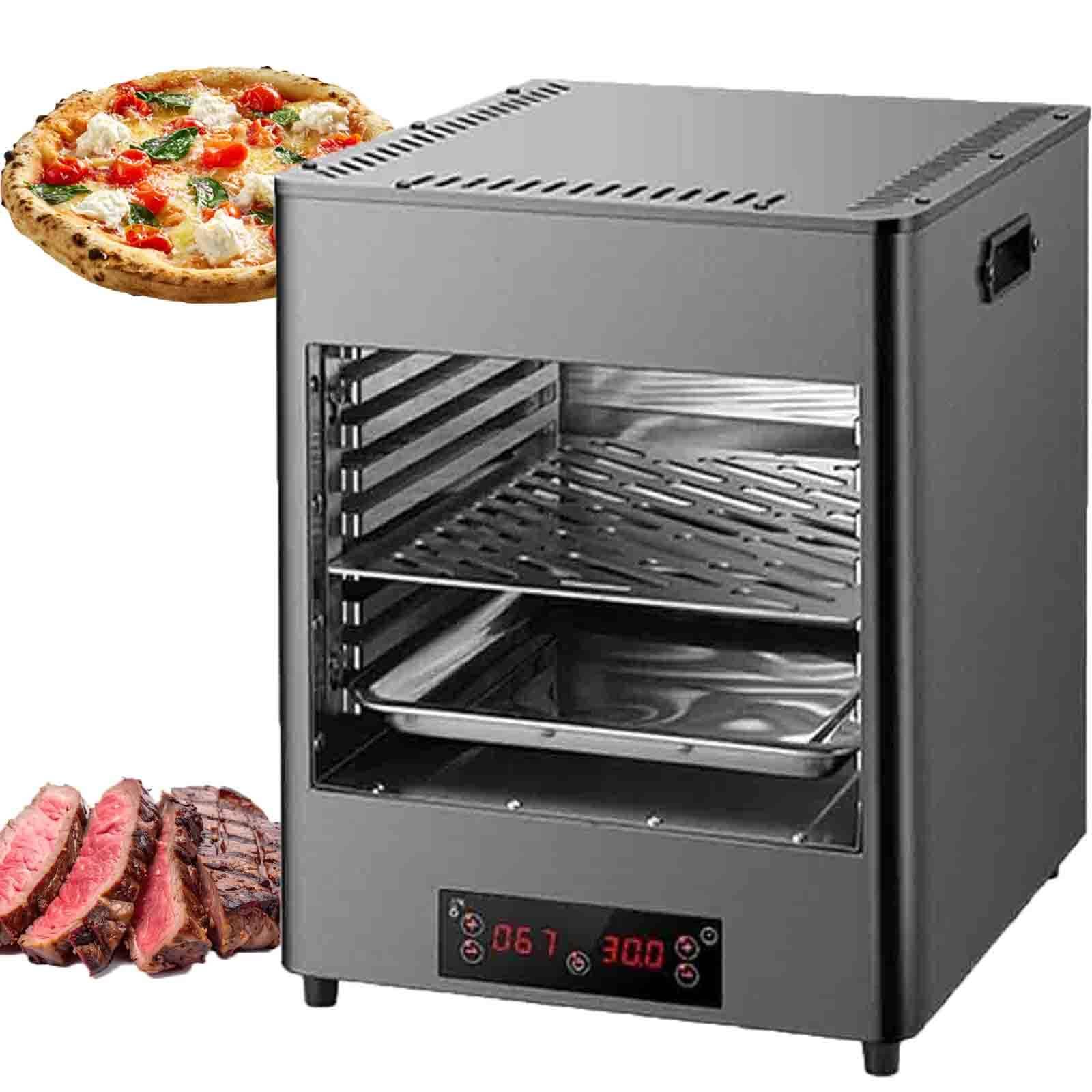 Ptatritious Multicolor Electric Steak Oven, Electric Steak Broiler Indoor Countertop Oven Smokeless Steak Cooker With Rack Tray For Bbq Toast Beef Chicken Vegetables, 212-1472°F Temperature C