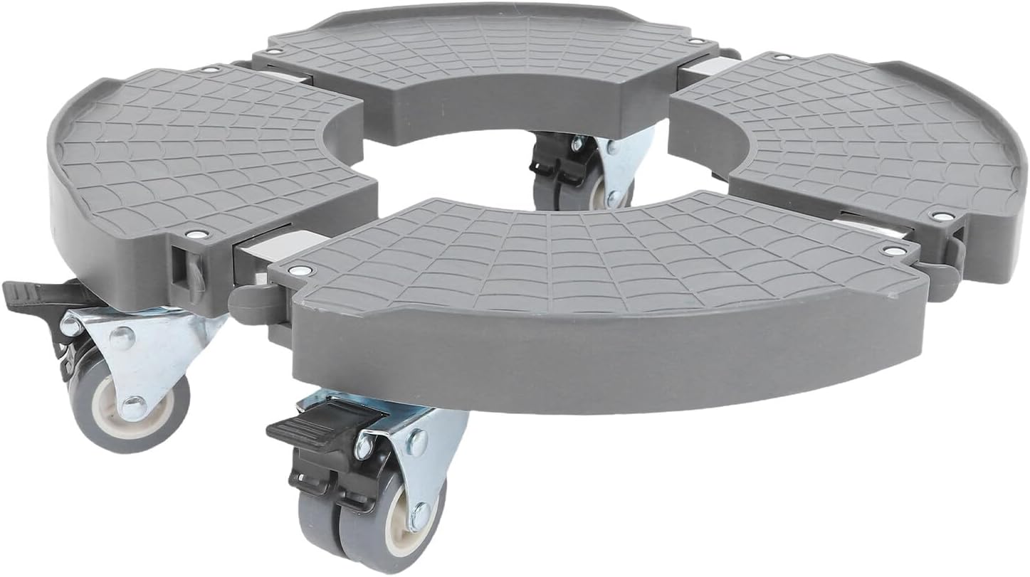 Operitacx Heavy Duty Plant Saucer with Wheels Rolling Pot Saucer Mover for Indoor Outdoor Use Gray Plastic Plant Trolley Pallet with Casters Movable Flower Pot Stand