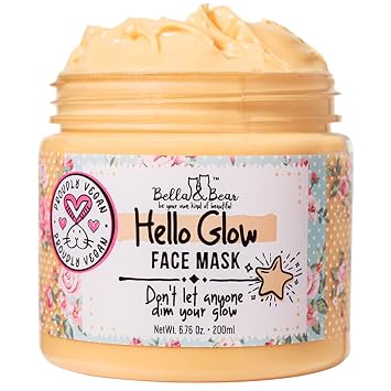 Bella & Bear Hello Glow Face Mask for refining and brightening - Vegan - 6.7oz