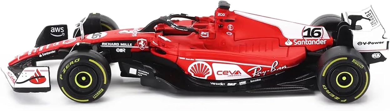 Bburago 1/43 - SF-23 for Scuderia Ferrari F1 Team Signature Die cast Adults Model Car Display F1 GP Las Vegas Collection - #16 Charles Leclerc