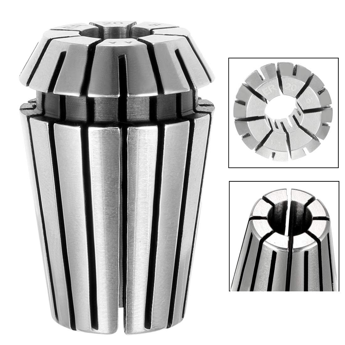 sourcing map Mandrin Ressort Serrage Pince Serrage Ressort Collet pour outil fraisage tour machine gravure CNC ER20-8mm