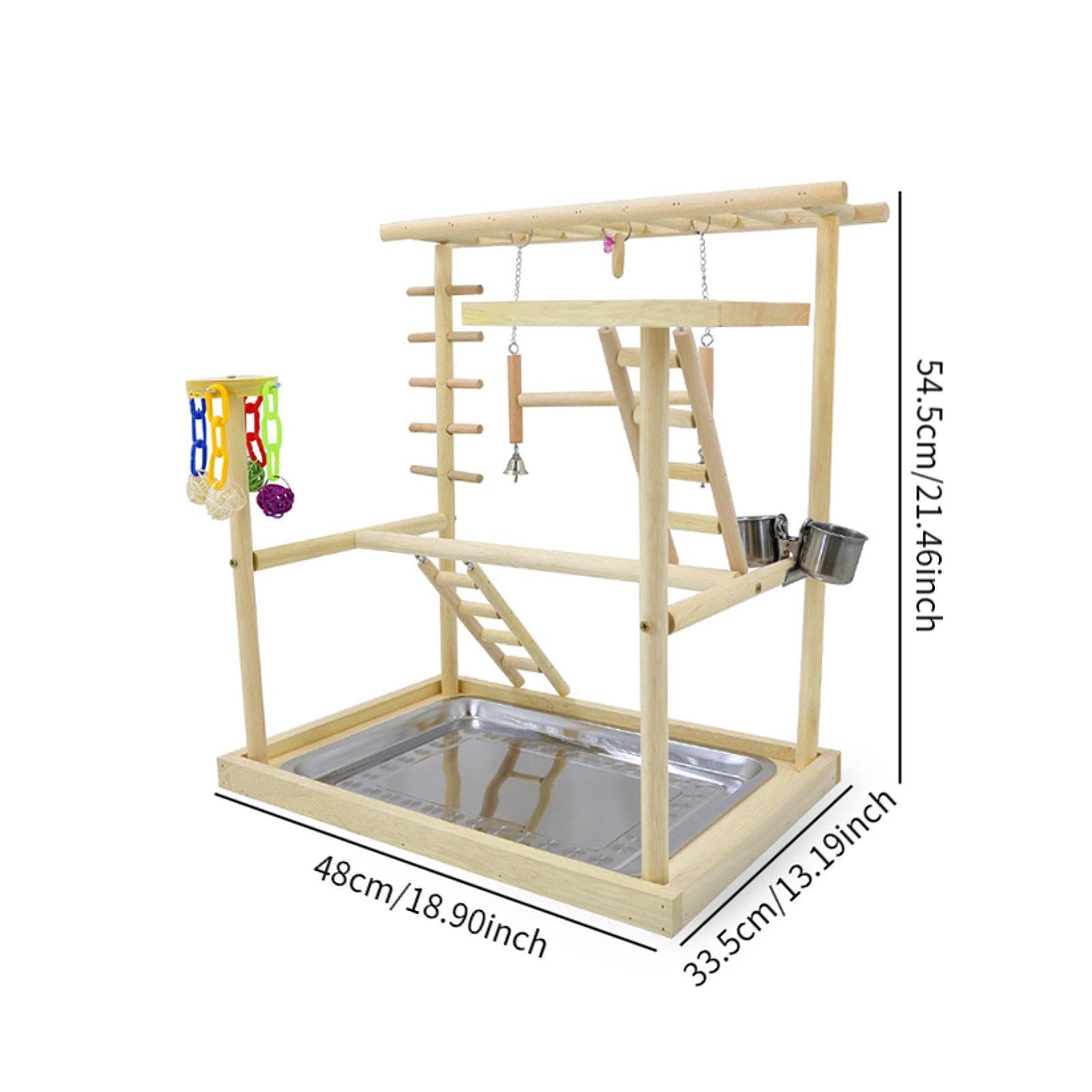 B Baosity Parque de Juegos para Pájaros, Soporte para Jaula de Juegos para Pájaros, Accesorios para Jaulas, Soporte para Gimnasio de Juegos para Pájaros