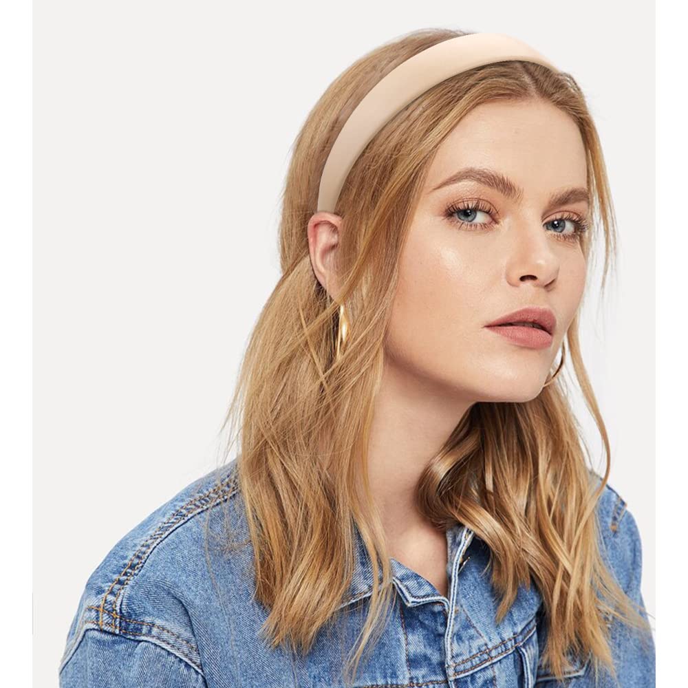 Mdgfge 5 Pcs Thin Leather Headbands Cute Fashion Knotted Head Bands Non Slip Knot Black Brown White Headbands For Women Girls Hair Skinny Headbands Hair Accessories