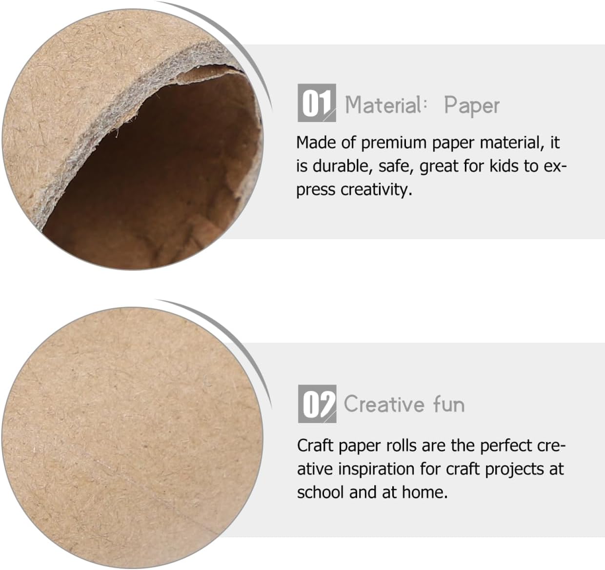 VILLCASE 15 Pack Cardboard Tubes for Craft, Brown Paper Rolls Round Cardboard Tubes Empty Paper Rolls Thick Tubes for DIY Crafts, Art and School Projects
