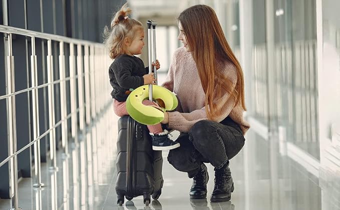 Almohada de Viaje Espuma Viscoelástica para Niños - Aguacate miniatura 2