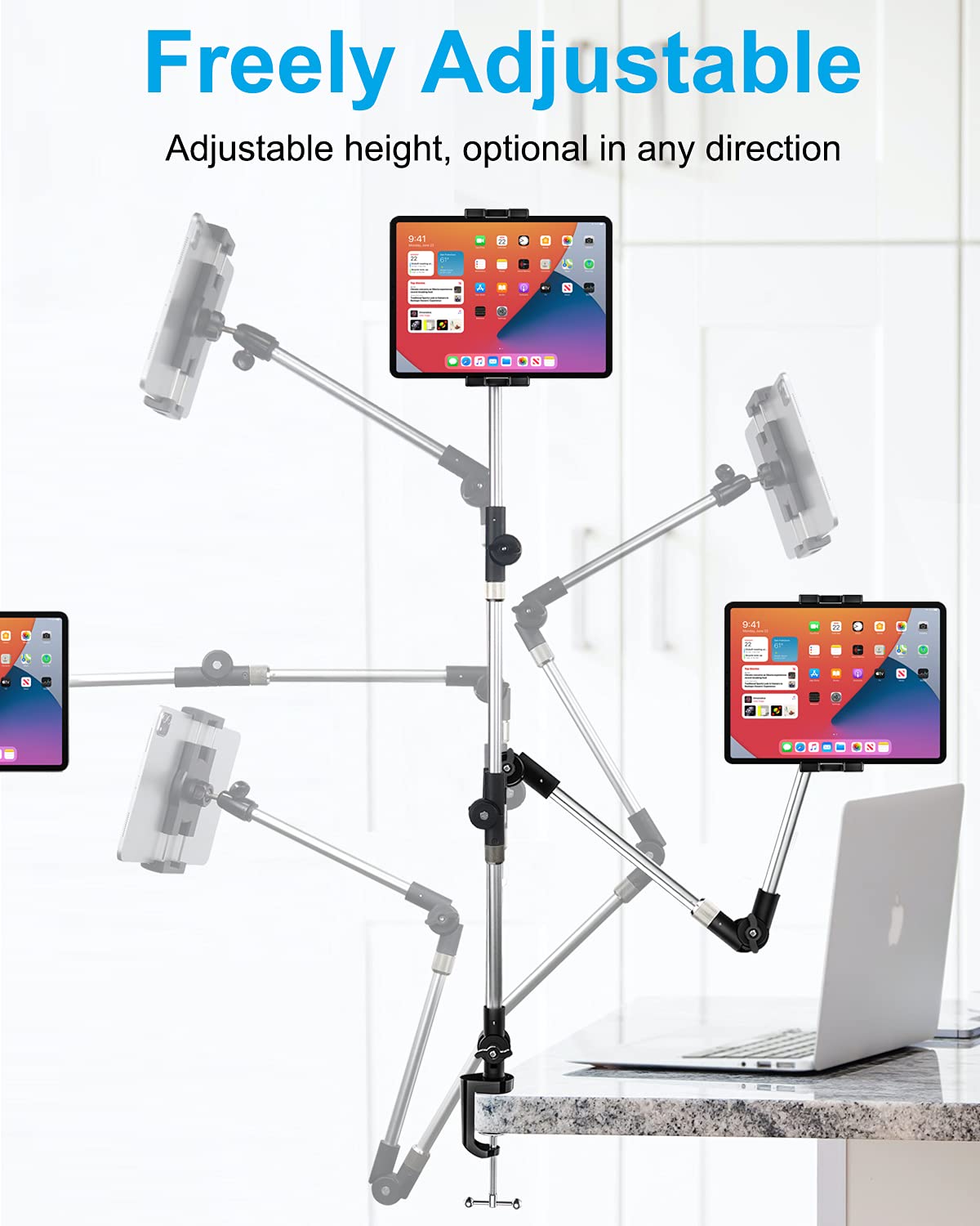 Verstellbare Tablet-Halterung, Handyhalterung Schreibtisch