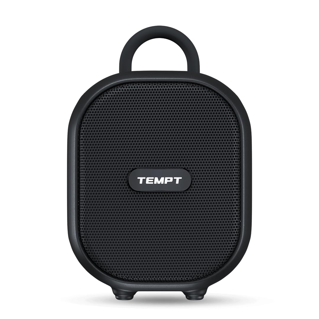 TEMPT Rebel 12W Bluetooth Speaker, TWS Function, FM Radio, 360° Sound, RGB Lights, 10H Playtime, IPX5 Waterproof, Fast Charging, Lightweight & Portable for Home/Outdoor/Travel (Black) (B0DHVPCNS2) Amazon Price History, Amazon Price Tracker