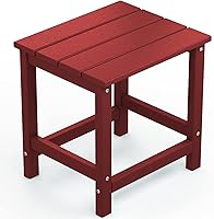 Vista 47 de KINGYES Juego de 2 mesas auxiliares para exteriores, mesa auxiliar Adirondack de doble capa, Aruba