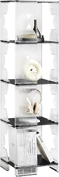 UMAIL Bookshelf, Bookshelves, Home Office Bookcase Shelf Storage Organizer, Free Standing Storage Shelving Unit for Living Room, Bed Room, Bath Room