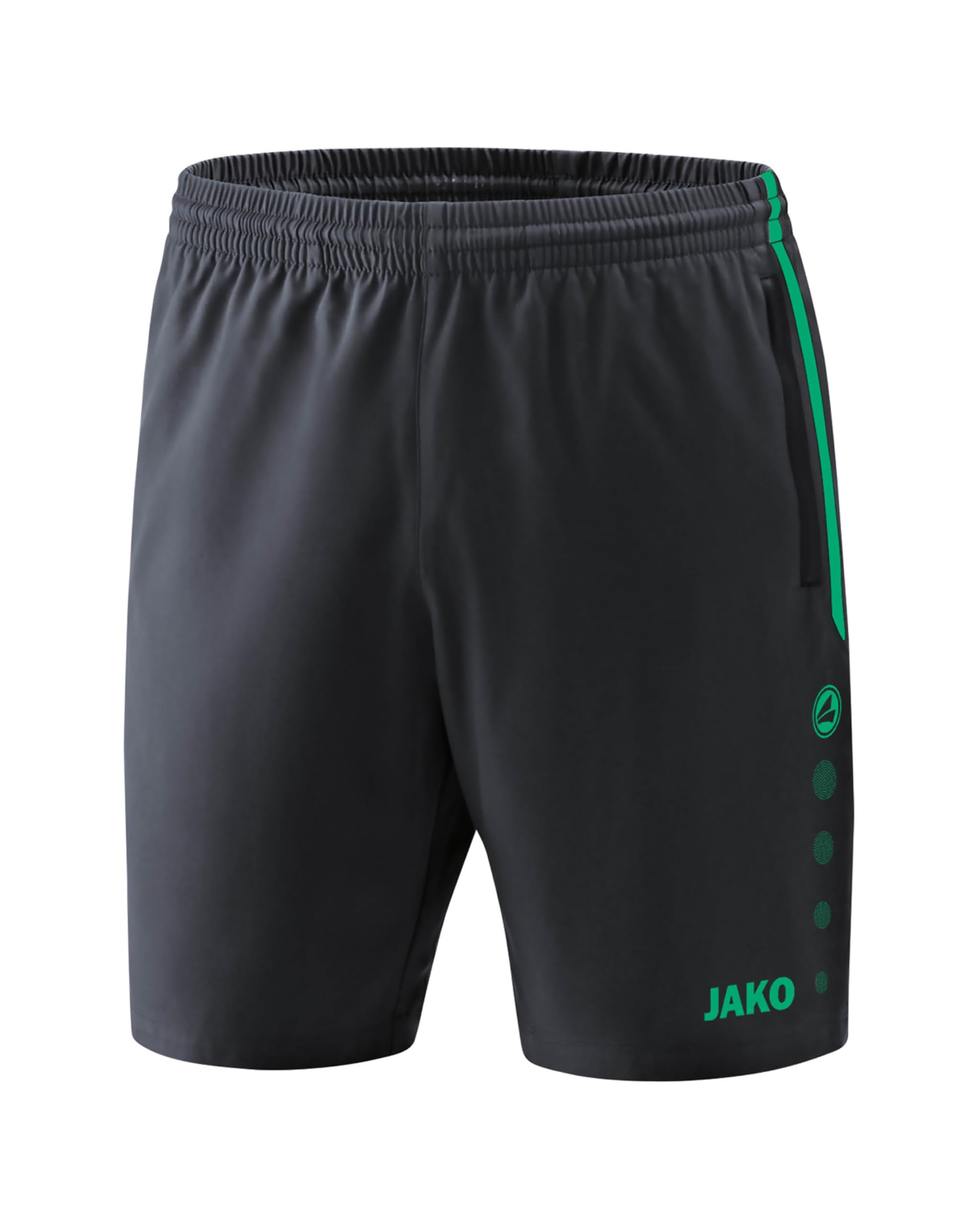 JAKO Herren Shorts Competition 2.0, Anthrazit/Türkis, M