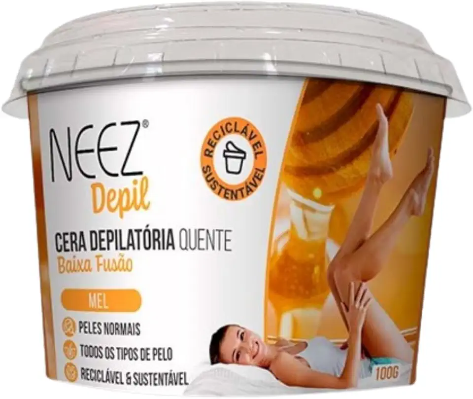 Cera Quente Depilatória Mel Profissional Neez Depil Pele Suave Depilação Barra 100g