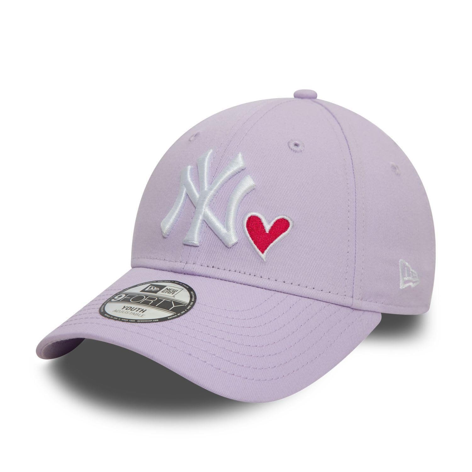 New Era MLB Cap for Fans Children NY Logo Heart Girl boy hat Baseball Adjustable Purple — image 1