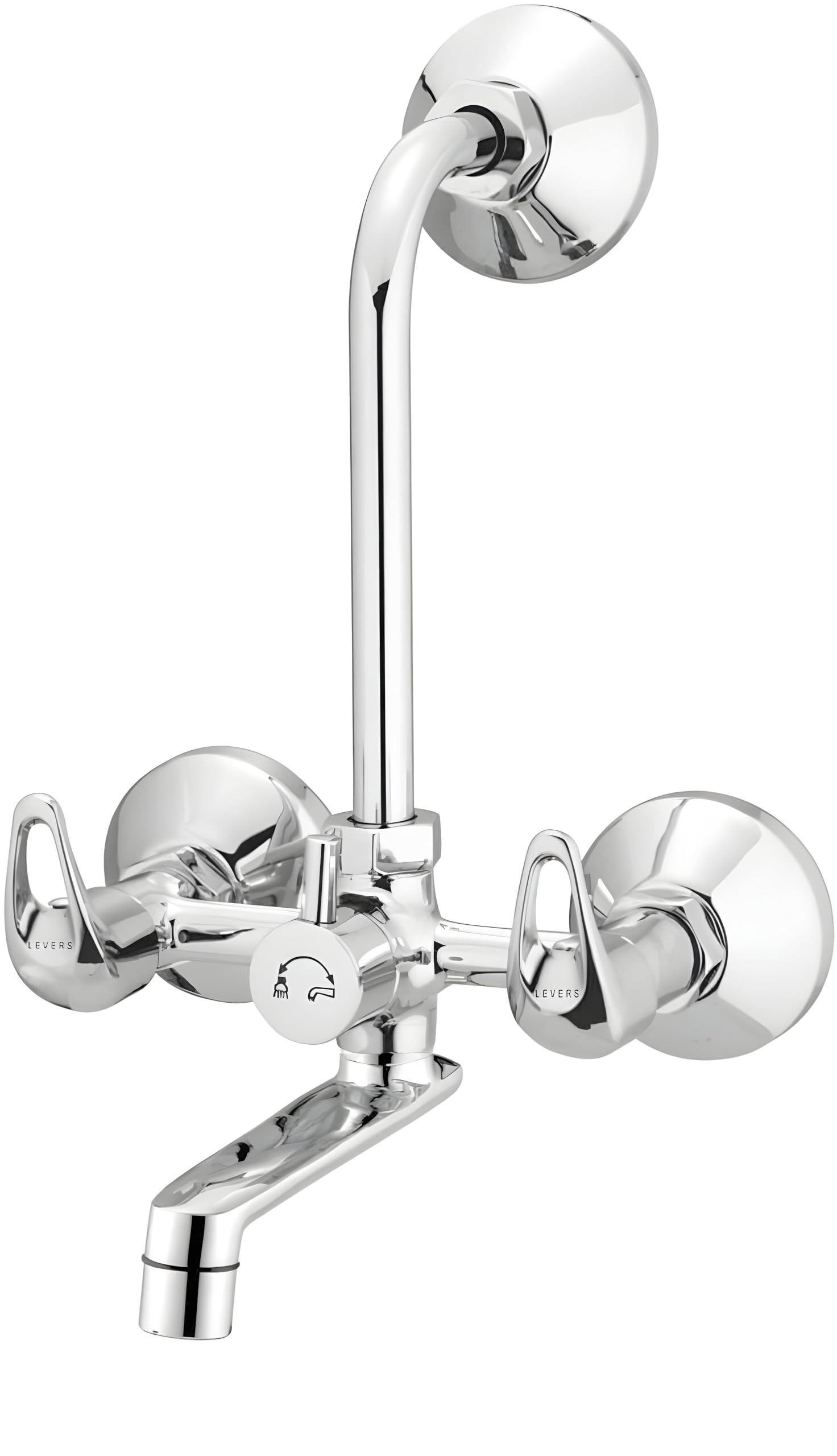 LEVERS L-919793 Brass Wall Mixer with Provision for Over Head Shower and 125mm Long Bend Pipe (B0CQ5J22HR) Amazon Price History, Amazon Price Tracker