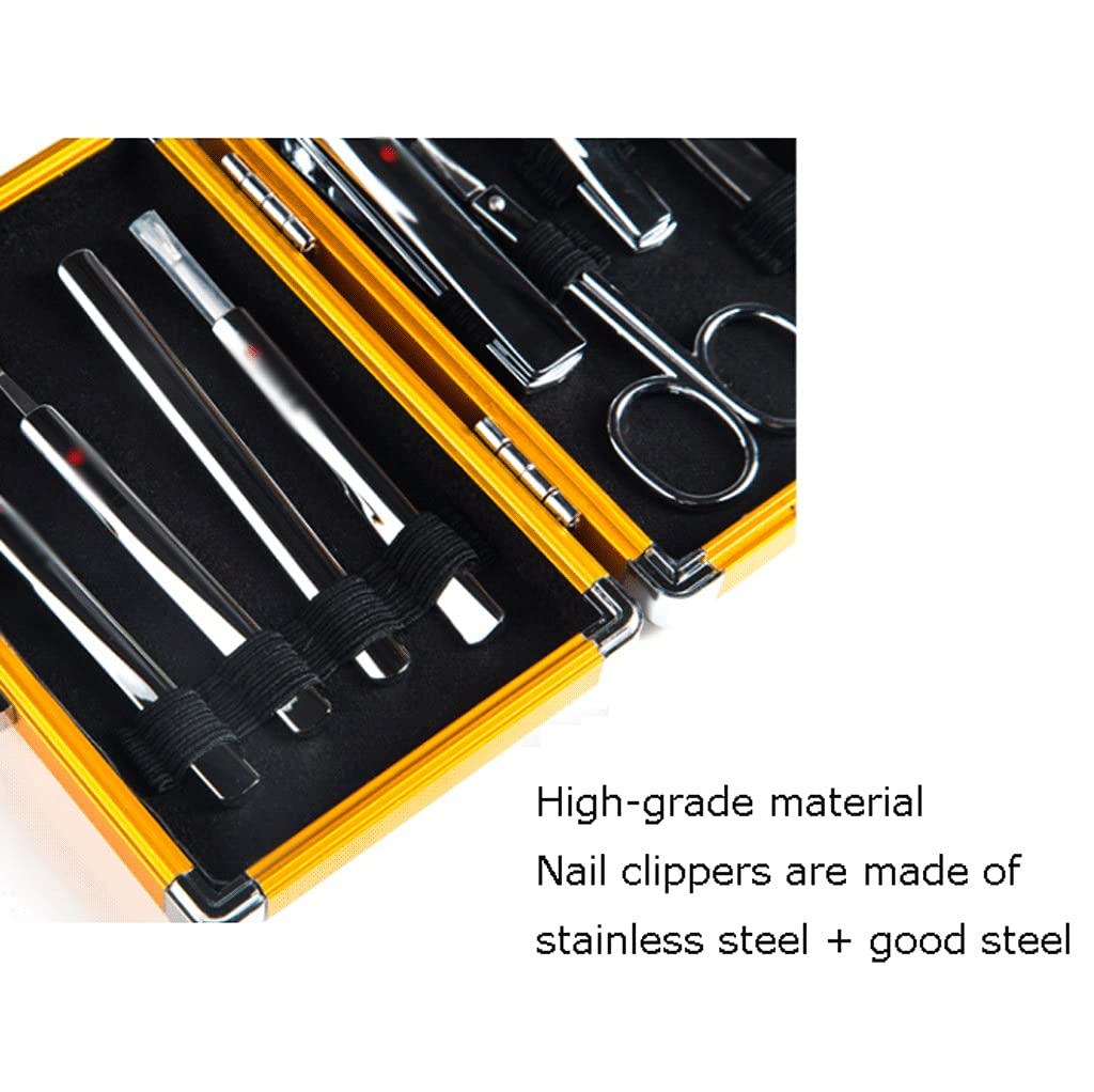 Professionale Nail Clippers Kit Strumenti Kit Pedicure Bianco 5pc Manicure Acciaio Inossidabile Professionale Set for Bambini for Bambini Sicuro (Color : Gold)
