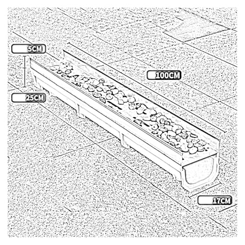 Kit de vidange de tranchée en acier inoxydable avec drain de douche rectangulaire