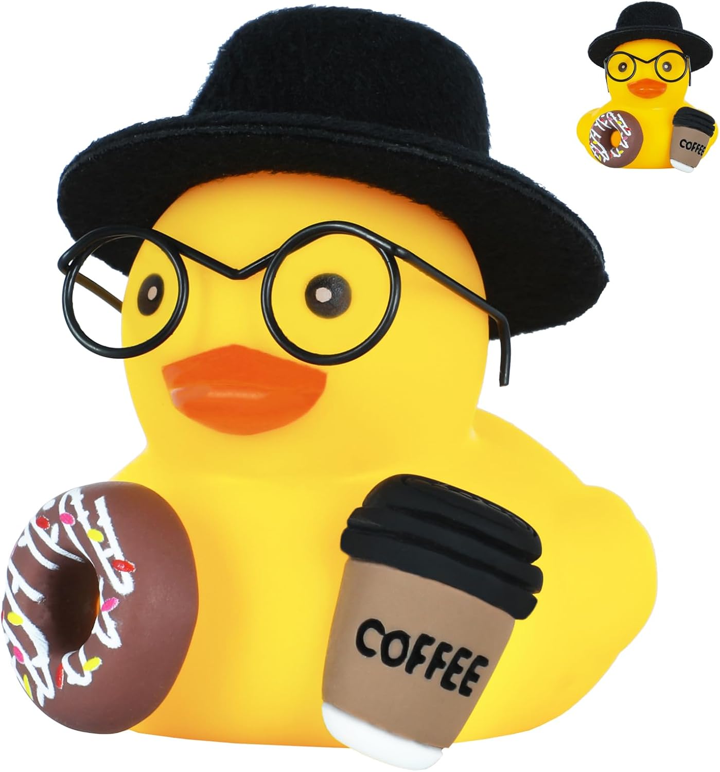 Pink Rubber Duck Car Accessory Set (Includes Pink Bow, Heart-Shaped Sunglasses, Black Bra),Fun Squeaky Dashboard Decoration for Cars,Offices, and Home Decor