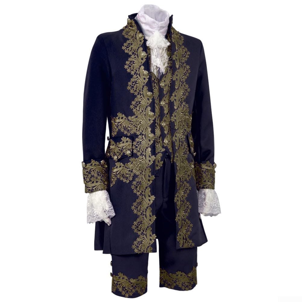 Niceminiwall para Traje Cosplay para Caballero Británico Hombre para Estilo Victoriano(Blue XL)