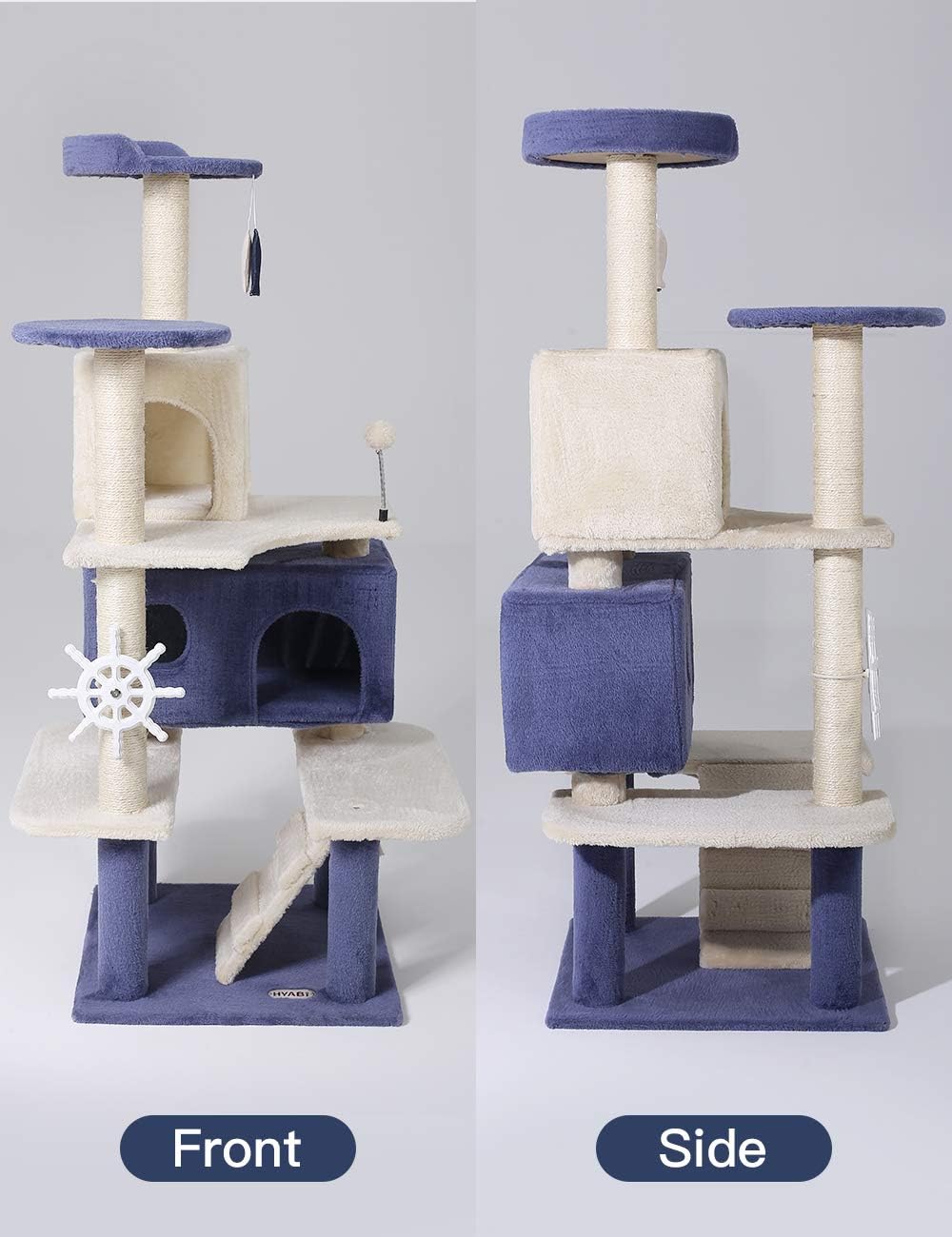 review HYABi 53 inches Multi-Level Cat Tree Comfortable Luxury Cats Perched Kitten Activity Play House