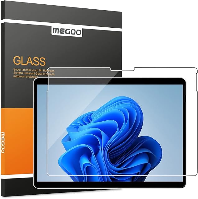 MEGOO Tempered Glass Screen Protector for Microsoft Surface Pro 9/Surface Pro 8/Surface Pro X 13 inch, Friendly Touching Screen Protector