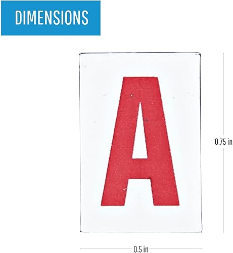 Miniatura 2 de MasterVision Letras magnéticas 12 x 34 pulgadas rojo sobre blanco 120 piezas