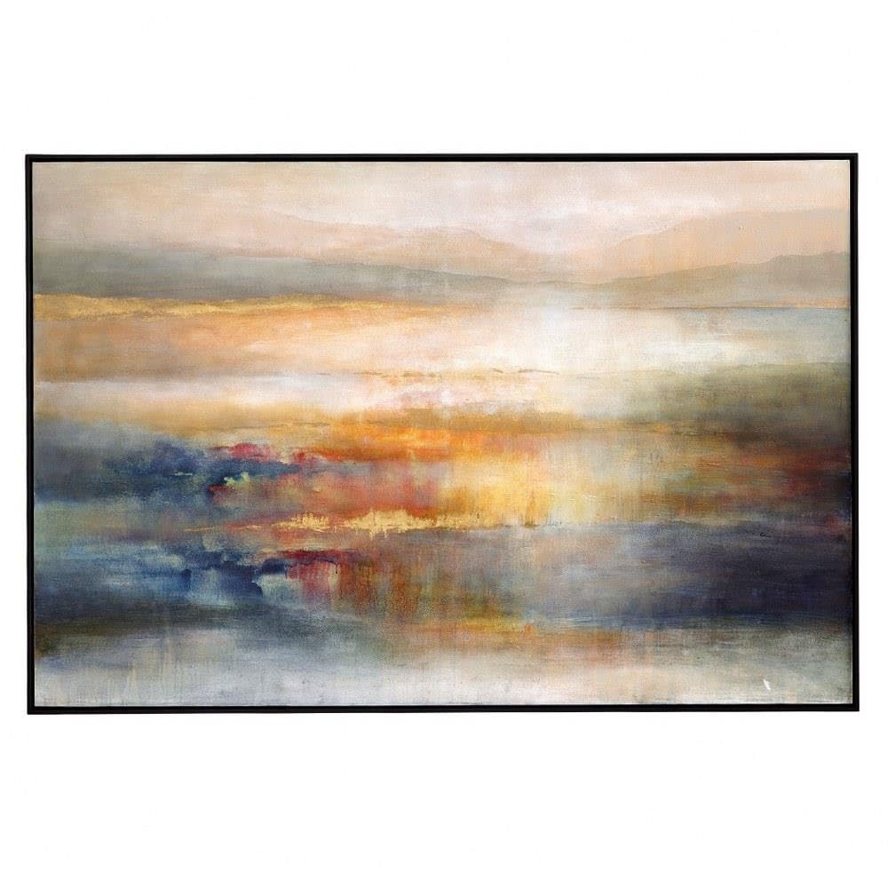Uttermost Seafaring Dusk - Hand Painted Abstract Wall Art-61 Inches Tall and 41 Inches Wide