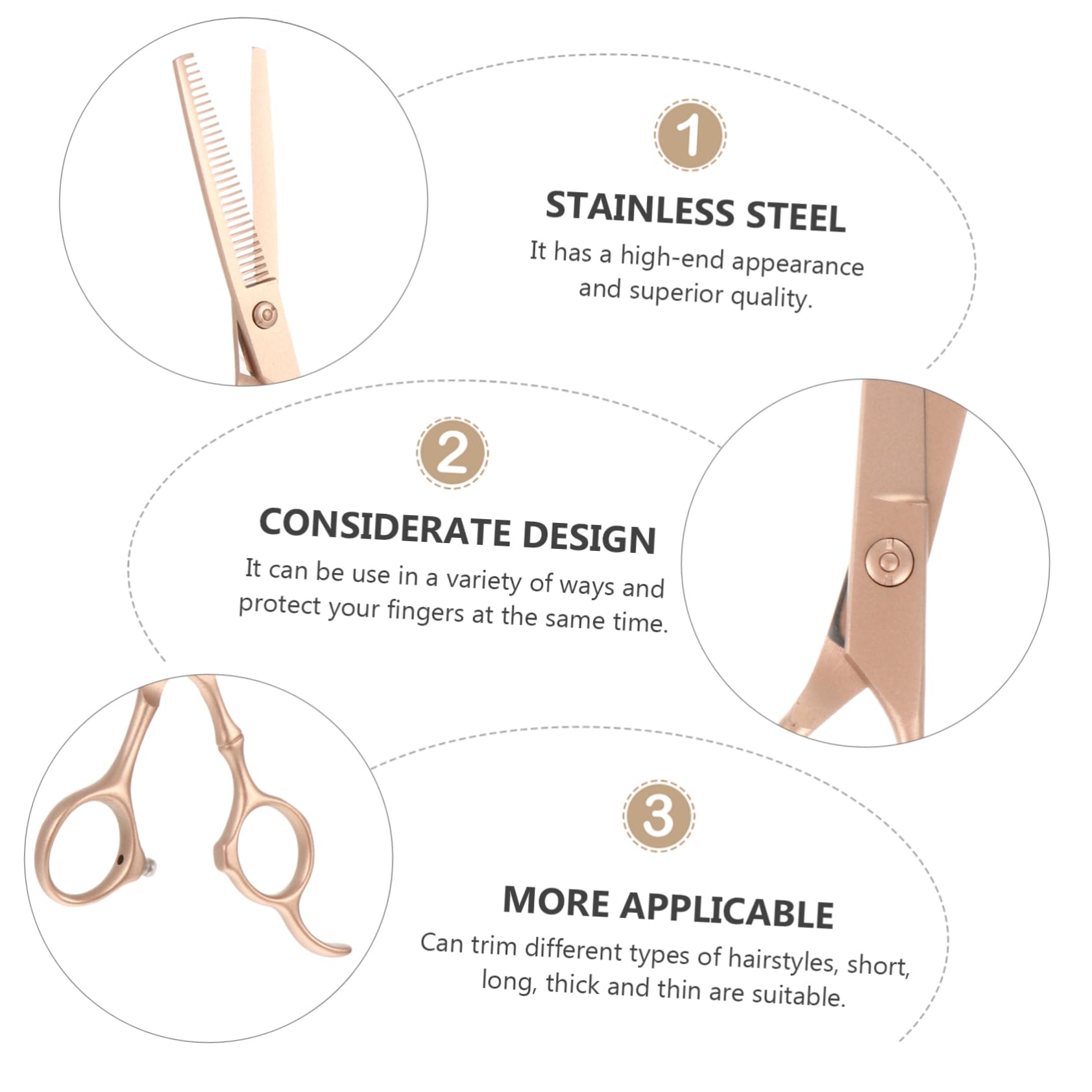 Professionelle Haarschneideschere 2 Stück, 6 Zoll Edelstahl Gold