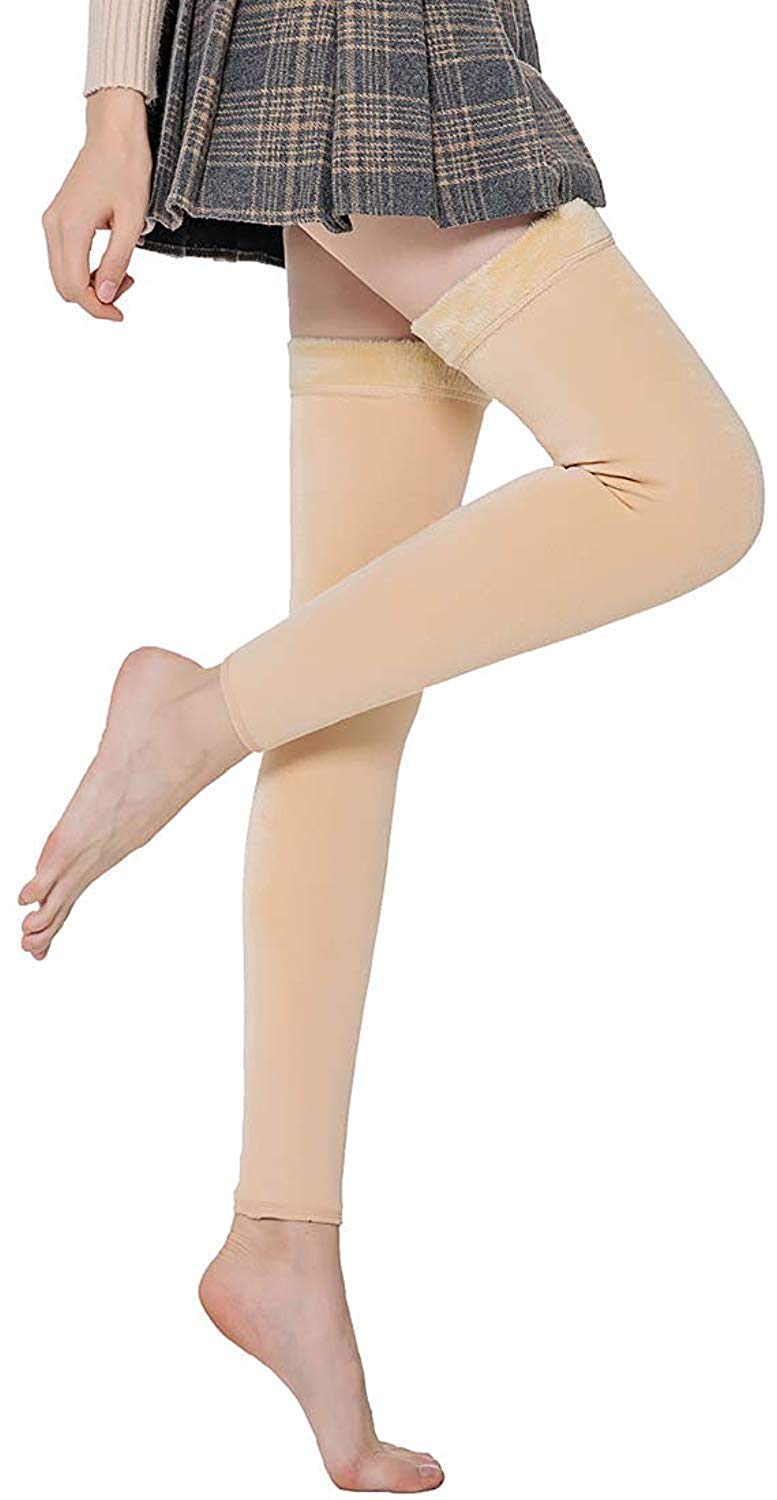Skin Color Woolen Leg Warmer Knee Warmer Woolen Knee Cap For Girl's & Women 1 Pair-image-46