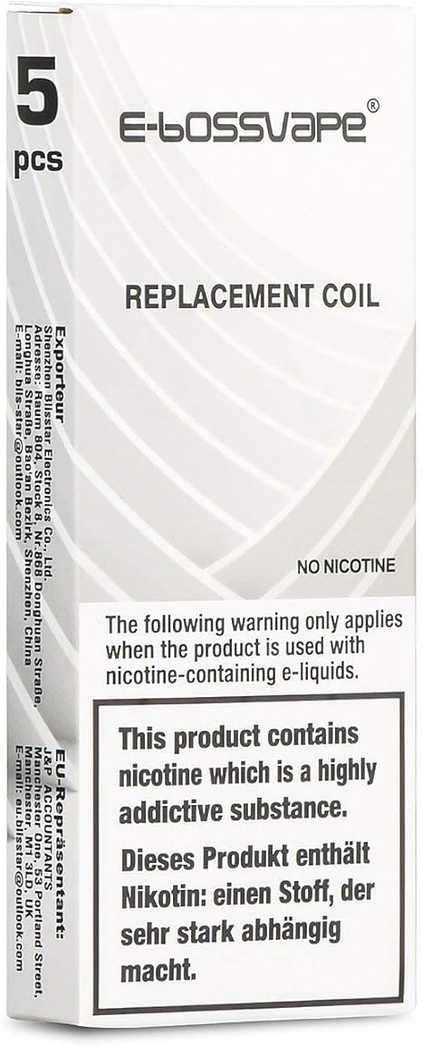 Amazon E Bossvape Vape One 電子タバコ 0 3ohm コイル アトマイザーヘッド 交換用コイル ５個セット For E Bossvape Vape One コイル Eosvap 電子たばこ用リキッド