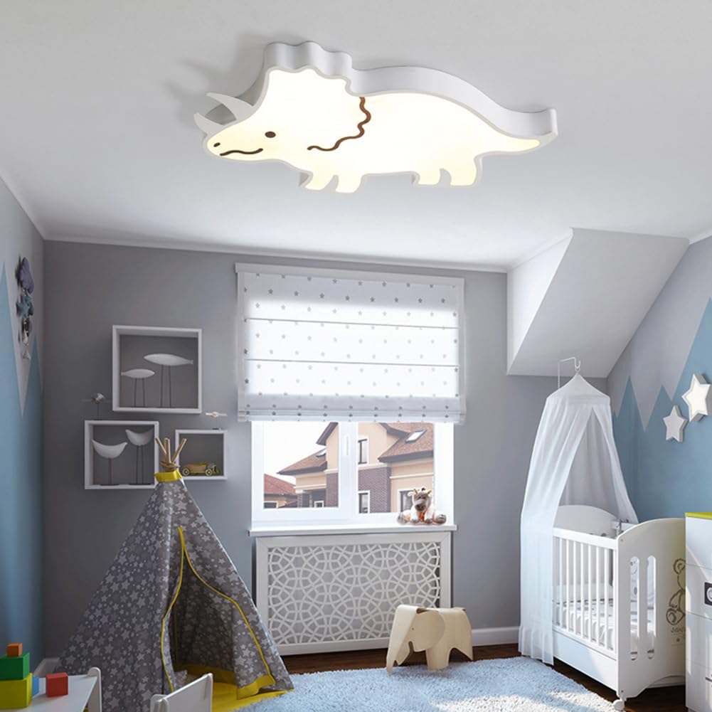 Lámpara de Techo para Habitación de Niños, Luz de Techo para Niña y Niño, Decoración de Dinosaurios, Candelabros Modernos para Niños y Niñas,B