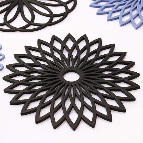 Miniatura 9 de ME.FAN Salvamanteles de silicona - Alfombrilla de salvamanteles - Almohadillas calientes de cocina para ollasplatos calientes, salvamanteles de