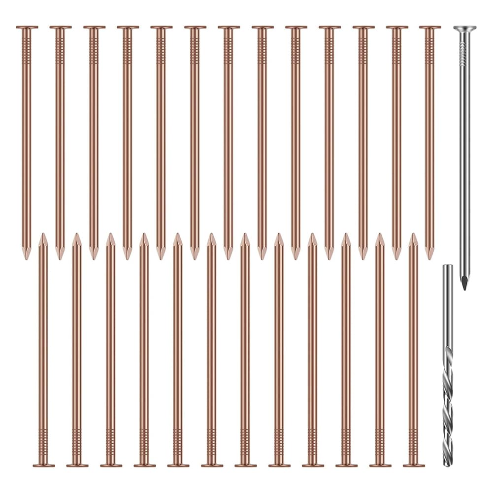 Littimoon Copper Nails Kit, 3.5 Inch Stump Removal Spikes,Pure Copper Nails, Stump Removal Tool for Trees Stumps Landscaping
