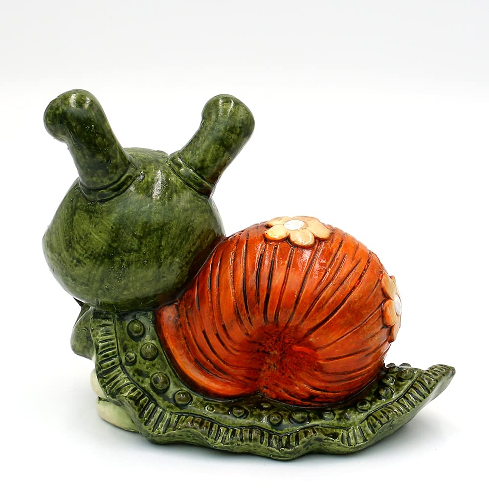 Dekohelden24 Keramik Schnecke/Dekoschnecke, 2er Set, Gartendeko, Maße ca. 20 x 10 x 15,5 cm