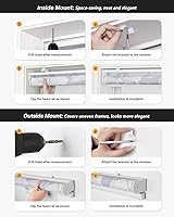 Vista 6 de LazBlinds Persianas estilo cebra sin cordones para ventanas, con patrón de doble capa para máxima privacidad y control de la luz, elegantes