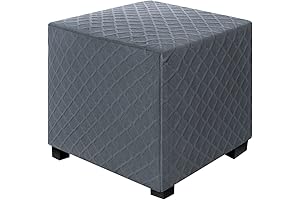 Premium Ottoman Cover Square Storage Jacquard Protector Stretch