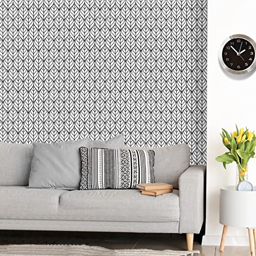 Sunbaby Black And White Peel And Stick Wallpaper: Removable Wallpaper For Cabinets Self-Adhesive Wallpaper Decorative Wall Paper (17.7’’ * 196.8’’) #TOP4