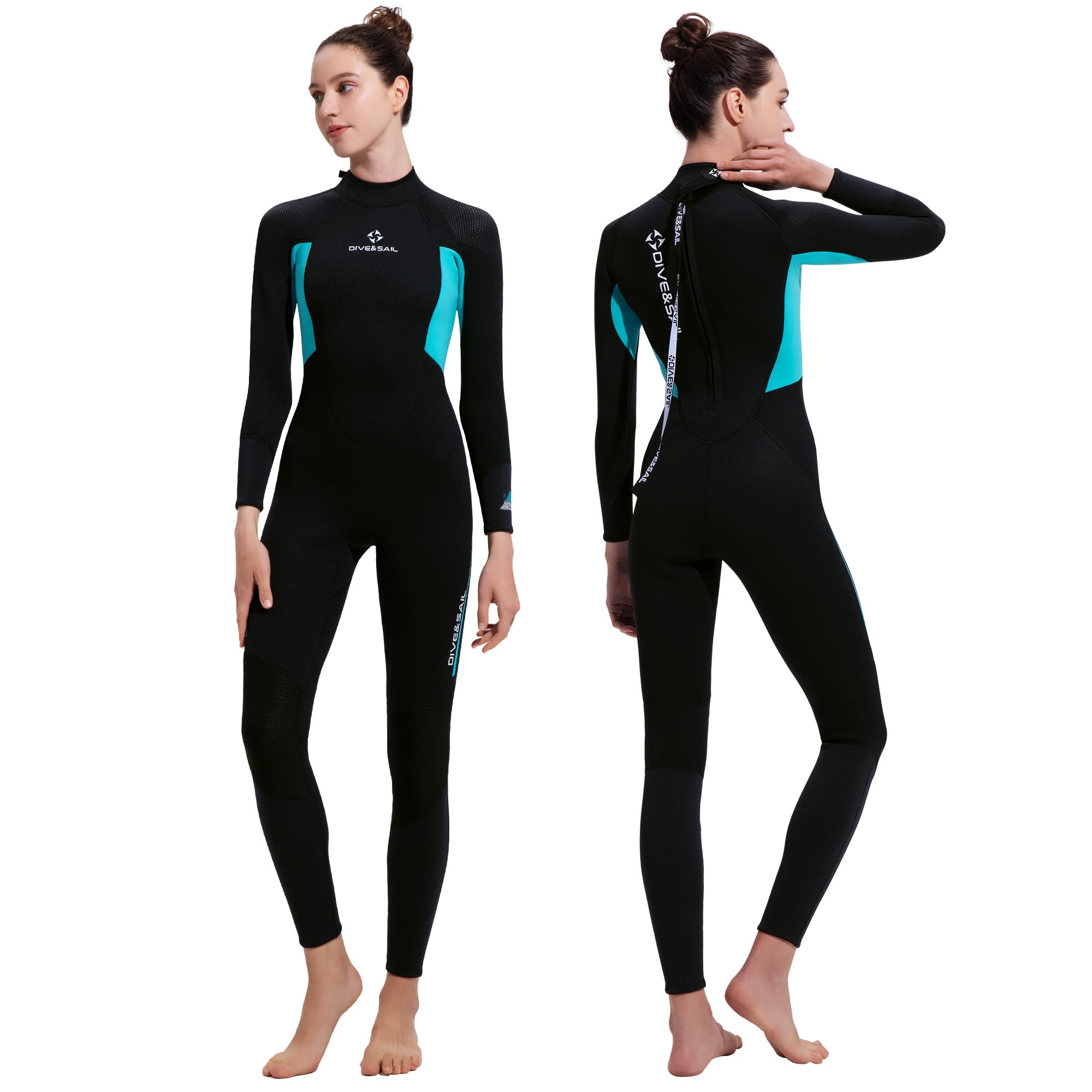 Wetsuit Women's Full Wetsuit 3/2mm Back Zip Neoprene Wet Suit for Diving Snorkeling Surefing Sucba Water Sports 2XL Size