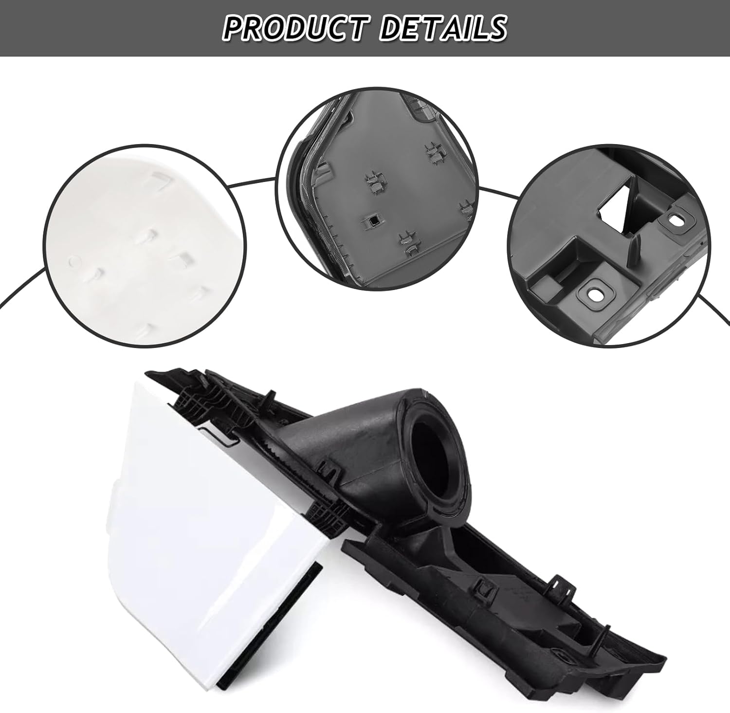 Transit Fuel Gas Tank Door & White Cover Assembly Fit For 2015-2023 Ford Transit 150 250 350(HD) Fuel Filler Door Housing Pocket w/Hinge Replace For CK4Z-5427936-A CK4Z-5427936-F