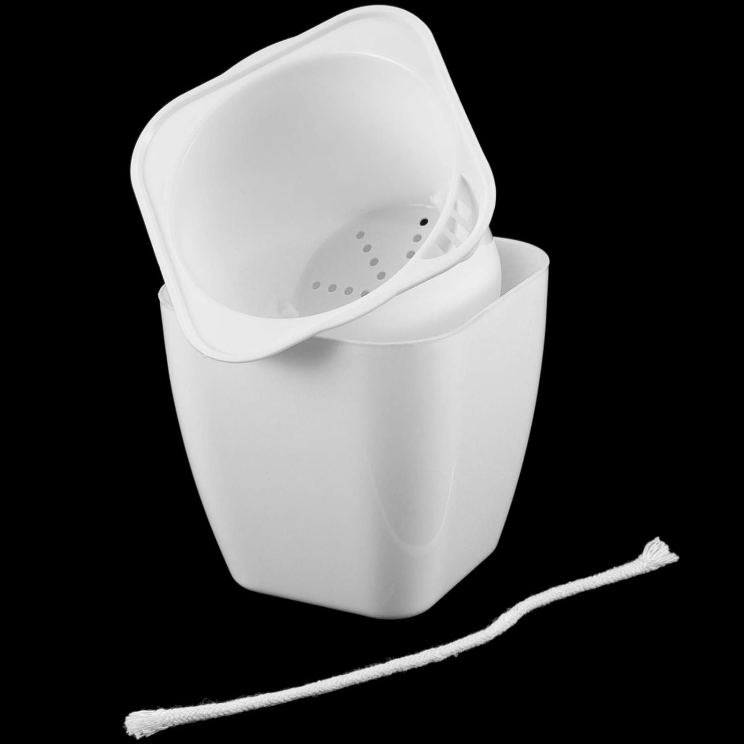 5 Inches Self Watering Planter, 10 Pack Plastic Self Watering Pots with 10 Wick Ropes, Wicking Flower Pots for Violets, Ocean Spider Plant, Orchid, Plants, Flowers, White - Image 5