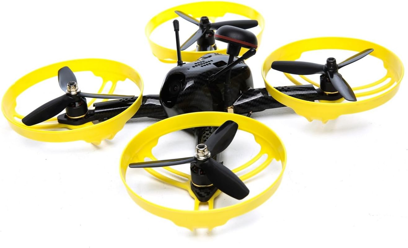 Blade Scimitar 170 FPV RTF RC Drone Racer with 2.4GHz DXe Radio System (Tx/Rx) | 4S LiPo Battery | 600TVL CMOS Camera, FPV Monitor (Black/Yellow)