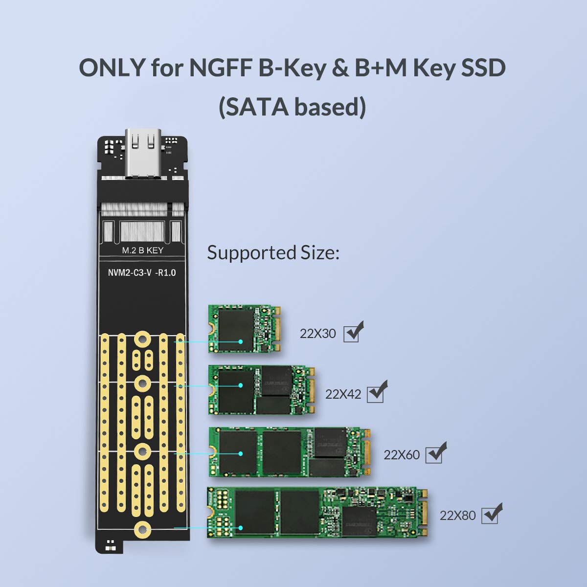 Supported M.2 NGFF SSD Sizes