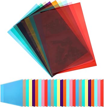 27 Pcs Colorful Transparent Window Film, Transparent Decorative Window Film Anti UV Adhesive Vinyl Heat Insulation Colorful Window Film for Christmas Home Decoration 9 Colors, 7.9 X 11.8 Inch