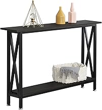 SogesHome Console Table 47.2 inch Sofa Side Table Entryway Table for Living Room, Dark Brown, NSDCA-DX-125-BR
