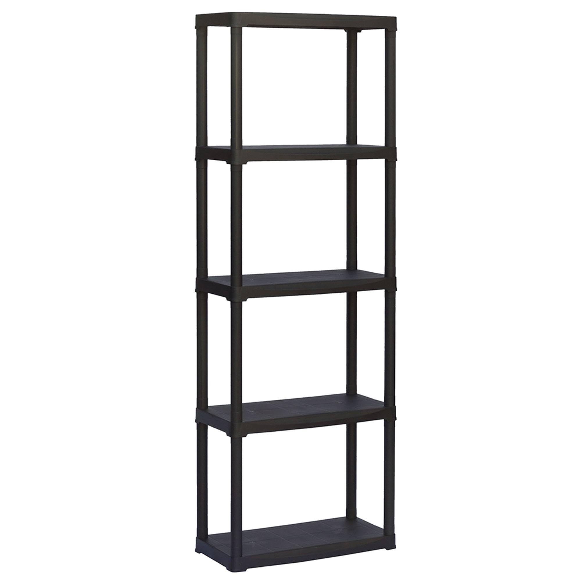 Estantería modular con 5 baldas de 60x30x176cm en polipropileno