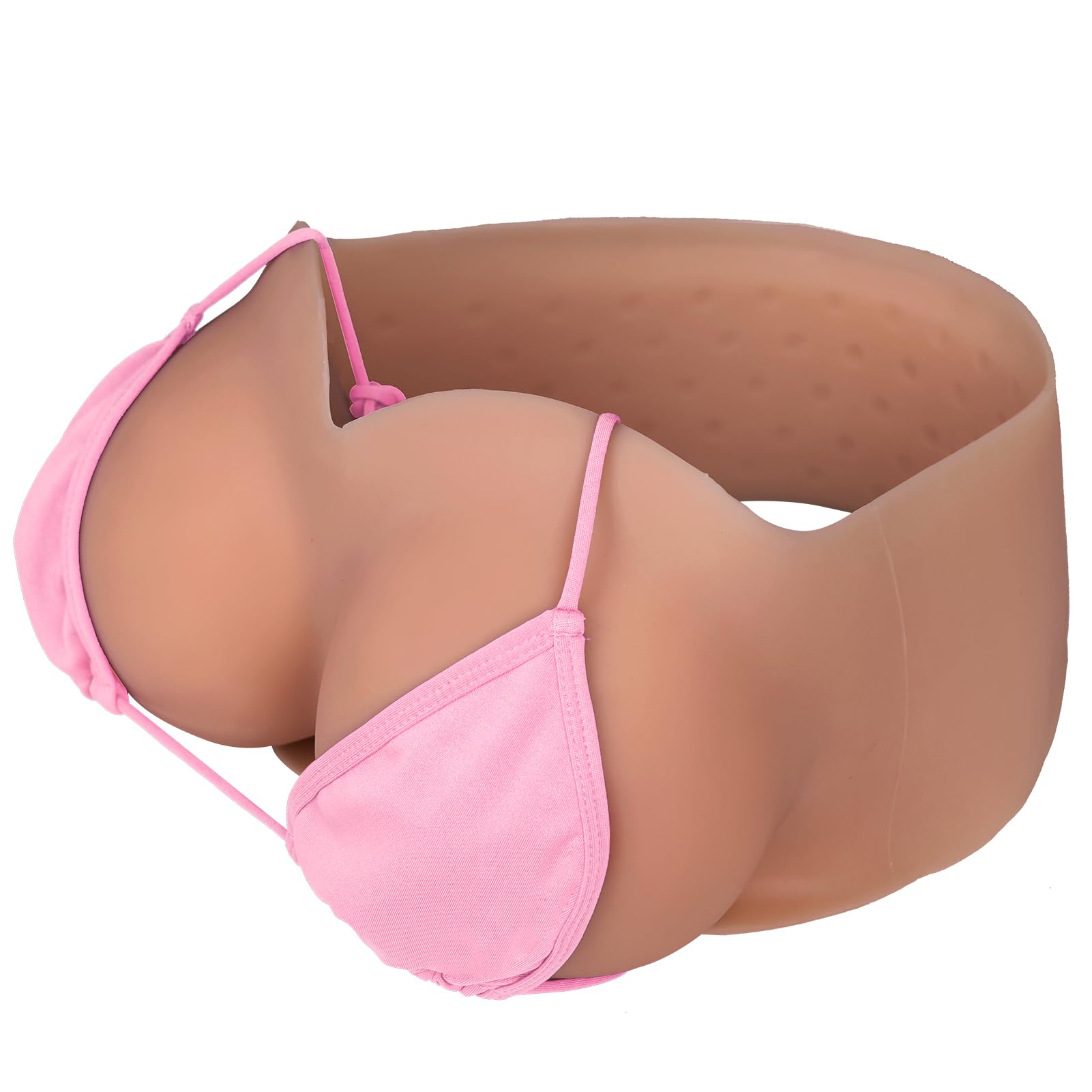 Vnmcry Silicone Breast Forms Gel Filled V-Neck Tube Top Realistic Chest Plates Strapless Breastplate Fake Boobs for Men Crossdresser Transgender Mastectomy Prosthesis (Bronze - H Cup M Size) — image 1