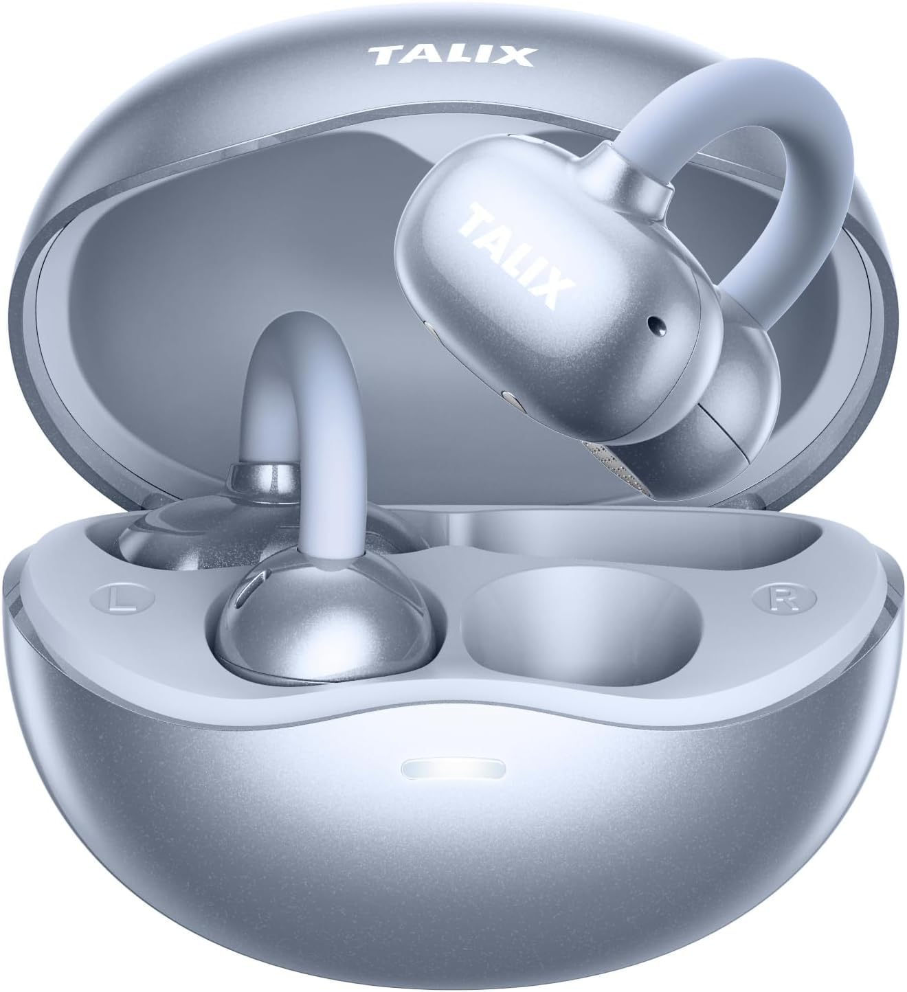 TALIX Ultra X6 Open Ear Kopfhörer,kabellose kopfhörer mit Innovatives Clip-Design, Clip On Earbuds mit Mikrofon, 26h Spielzeit,Bluetooth 5,4,für Laufen, Training und den täglichen Gebrauch