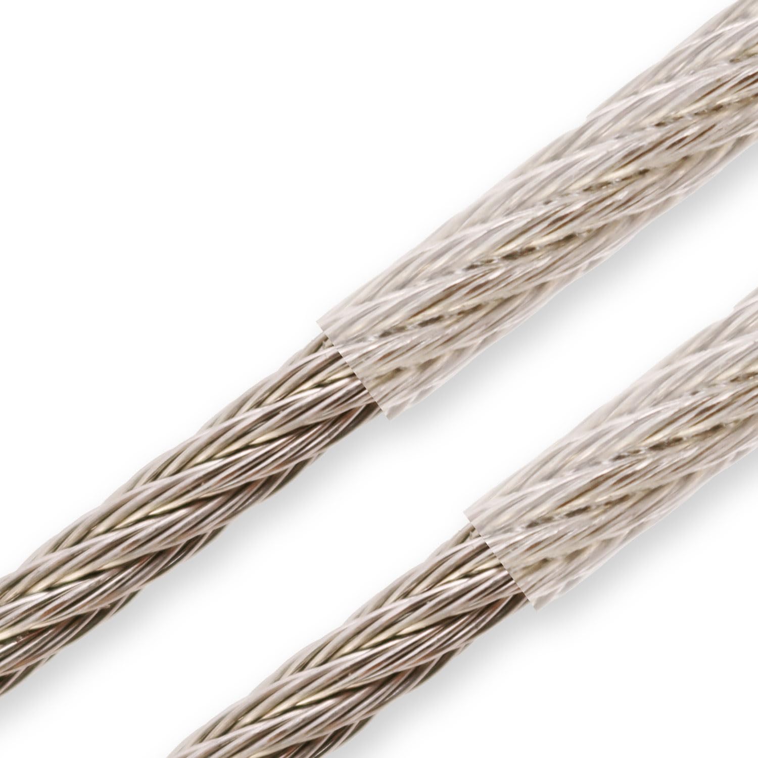 100 Meter - Edelstahldrahtseil 7x7-3mm/4mm PVC-transparent ummantelt V4A Inox rostfrei Drahtseil Stahlseil Geländerseil