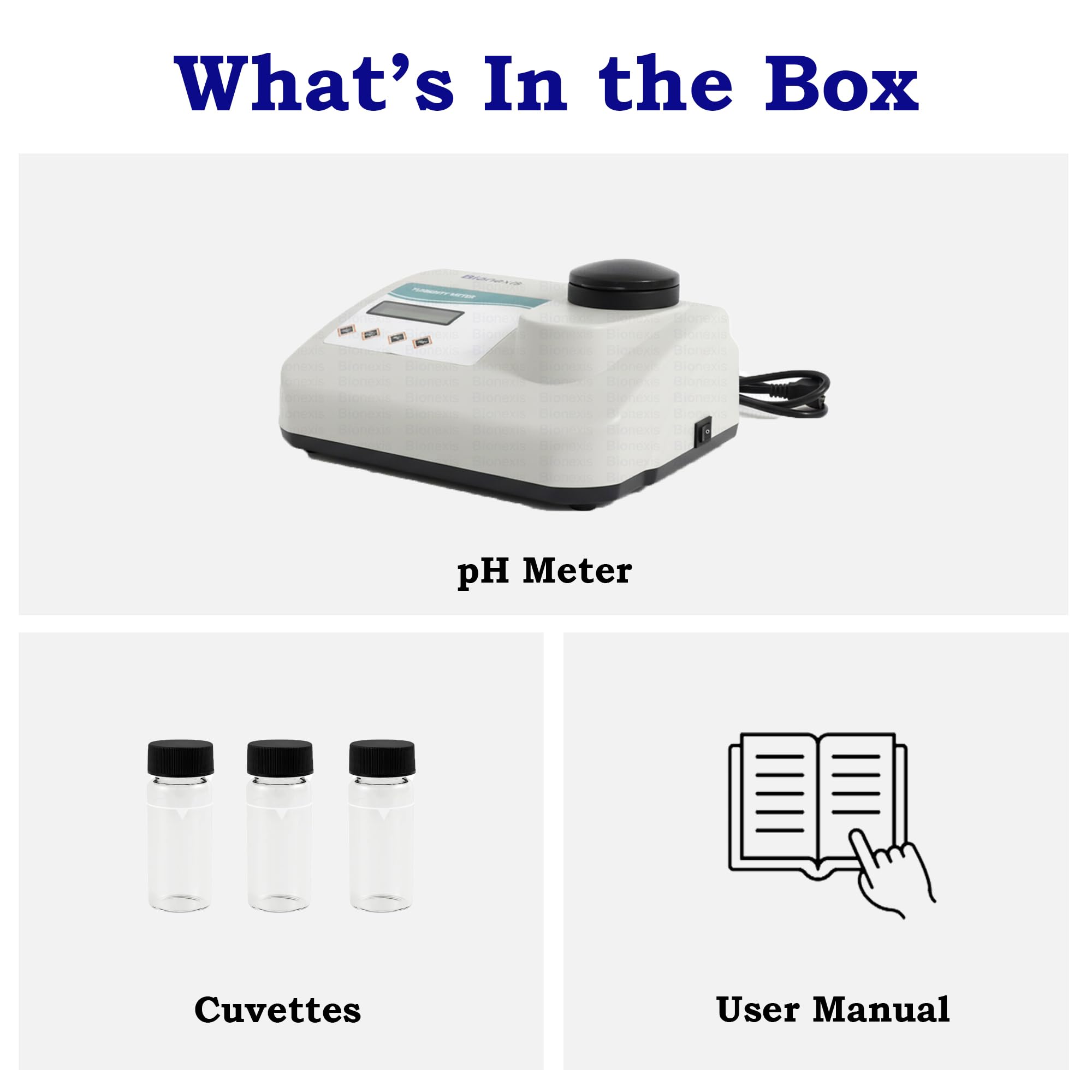 Bionexis® Microprocessor Based Turbidity Meter, 0 to 1000 NTU #BNTB001 2