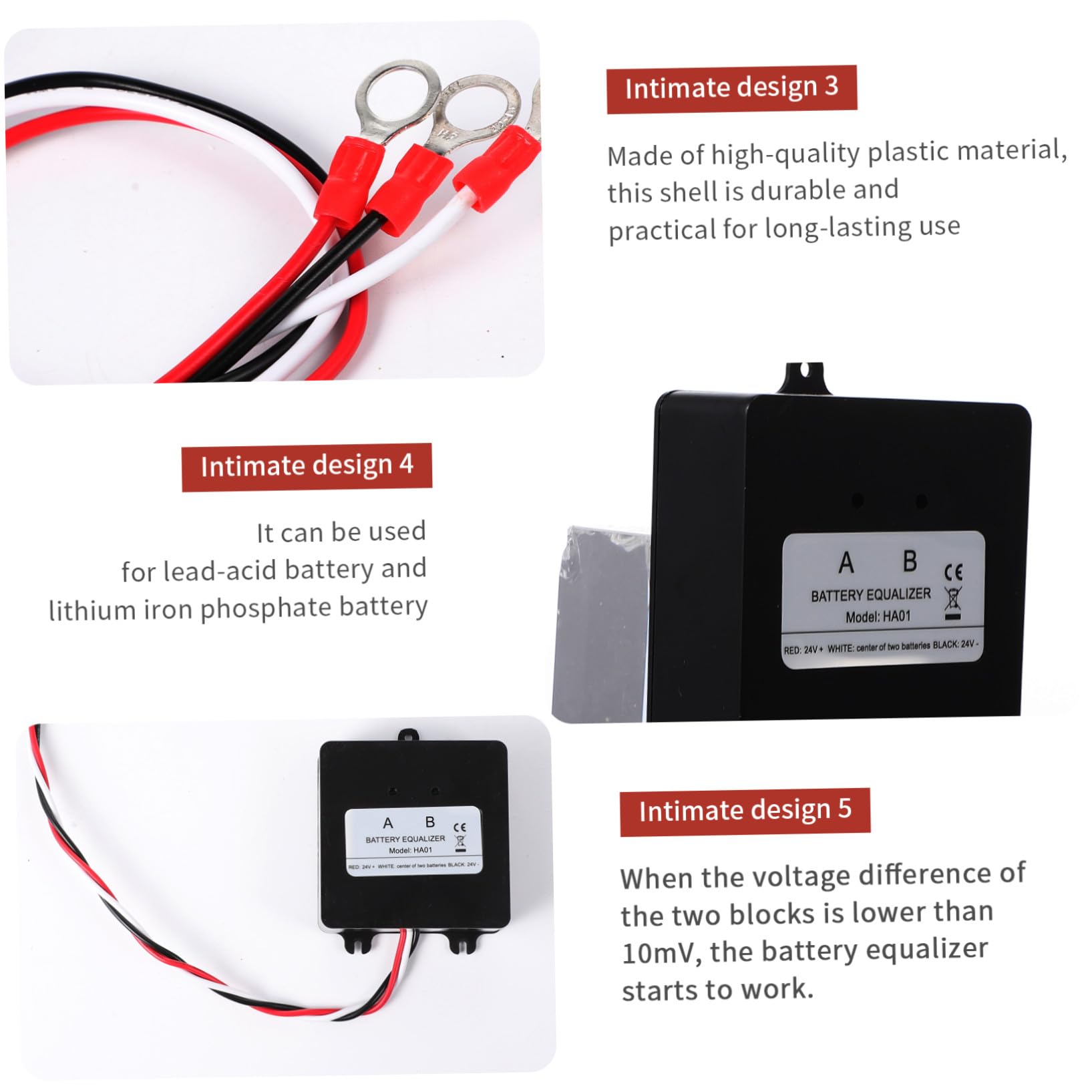 Ciieeo Ecualizador de Batería 24v para Banco de Baterías Estabilizador de Voltaje 12v Dispositivo de Protección contra Sobrecarga y Descarga Excesiva Regulador de Voltaje Eléctrico