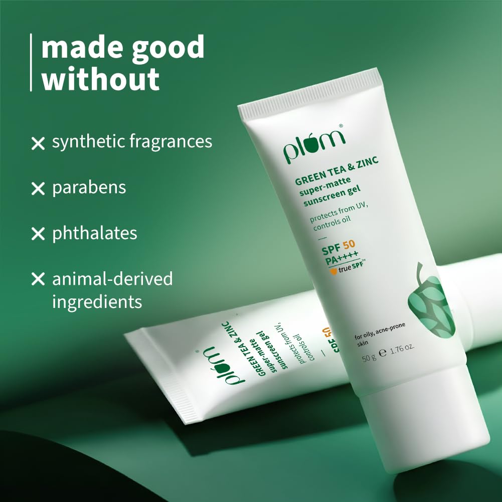 Green Tea & Zinc Super-Matte SPF 50 Sunscreen Gel For Oily & Acne-Prone Skin thumbnail 7